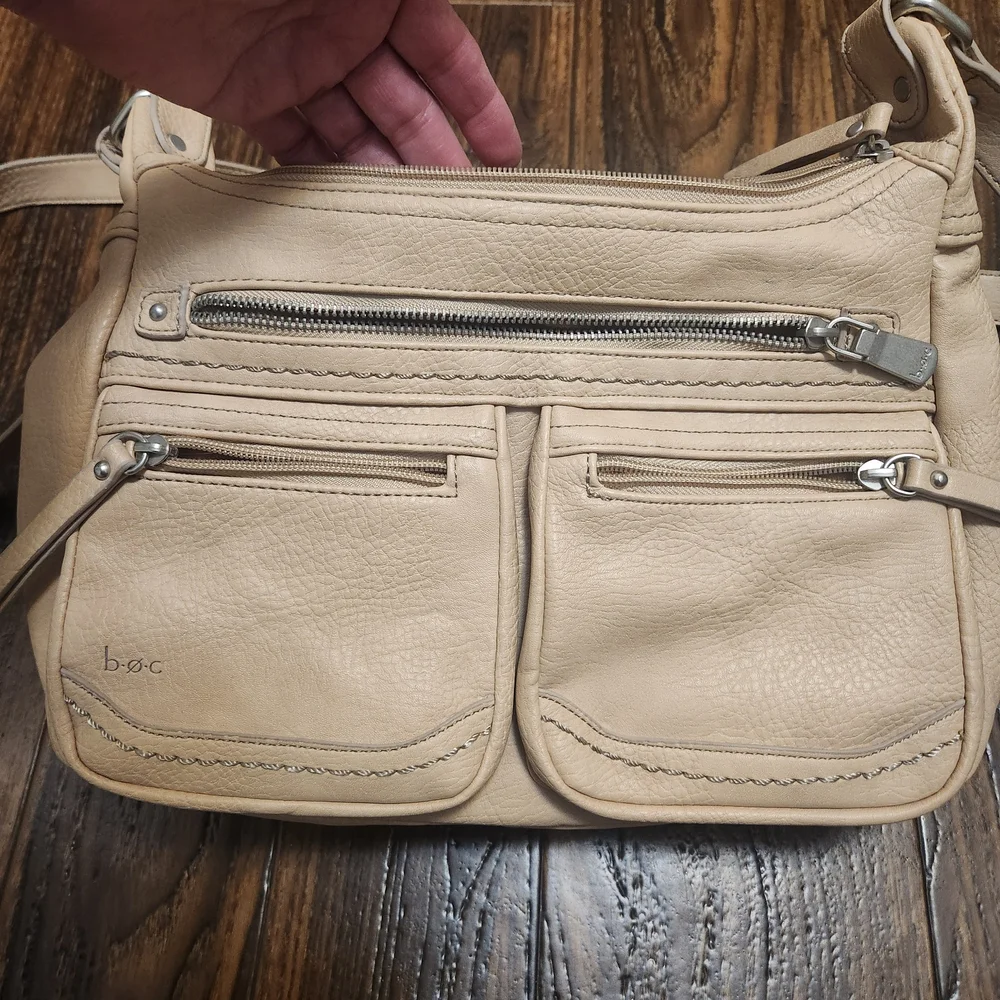 NEW Boc Cream Women's Zipper Pockets Bag - Picture 11 of 11